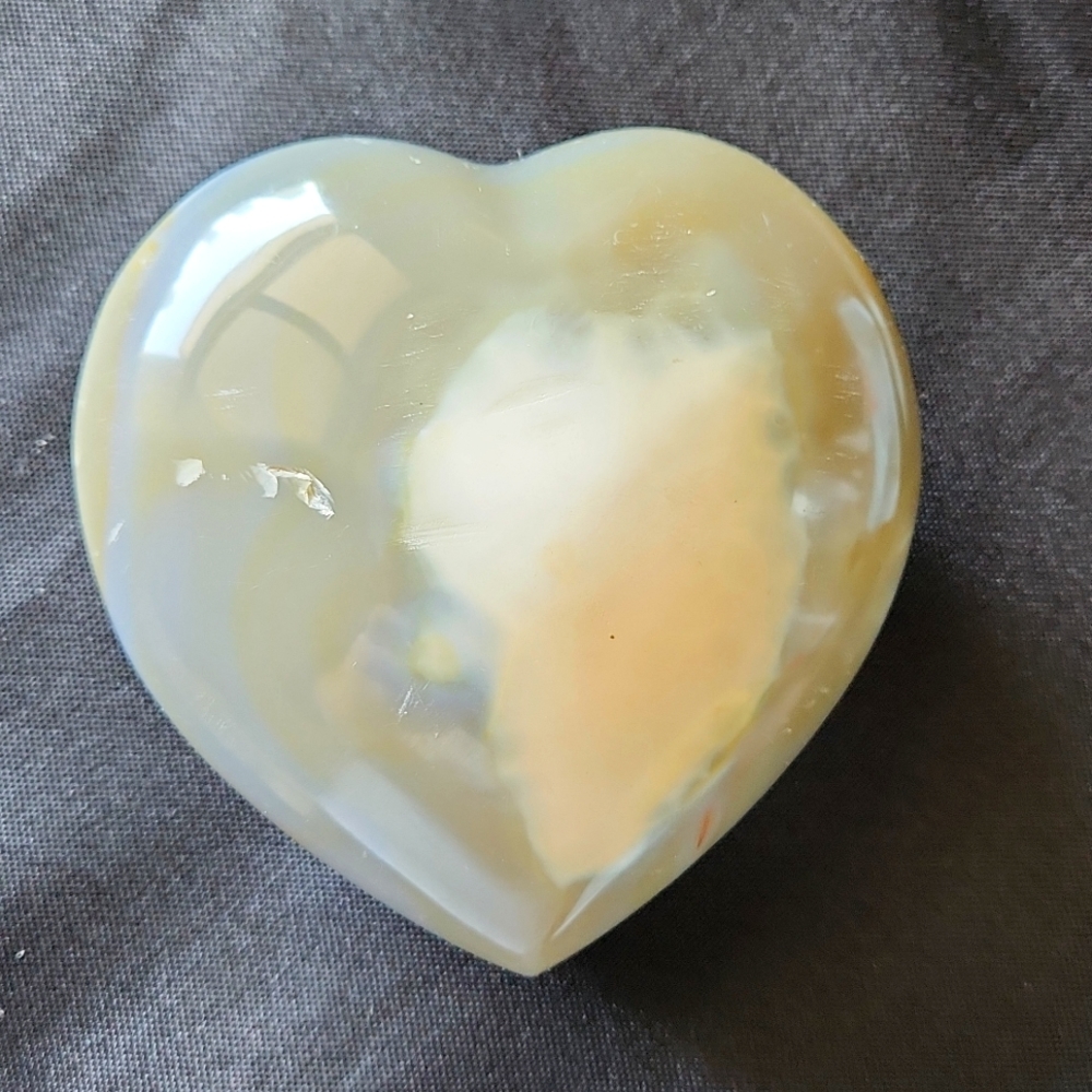 Orca Agate heart crystal